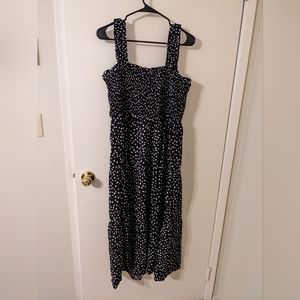 NWT Beach Lunch Lounge Elsa smocked polka-dot layered eco-responsible dress